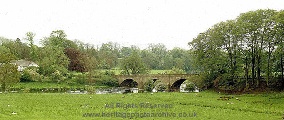 HRS 3734 Great Mitton bridge and River Ribble