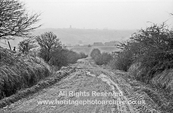 HRS 4016 Prestolee old road looking west from Outwood 1970