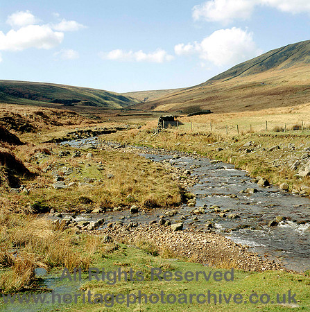 HRS 4033 Cross of Greet area, moorland stream 1980s