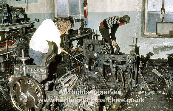 HRS 4077 Loom wrecking Haslingden 1970s