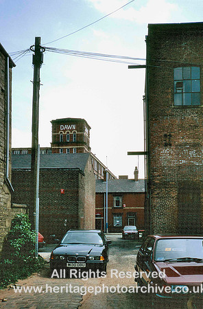HRS 4109 Shaw, distant view of Dawn Mill, 1995