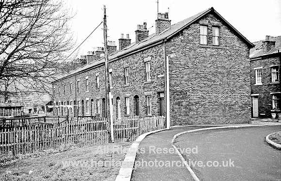 HRS 4142 Summerseat, terraced housing gardens 1970s
