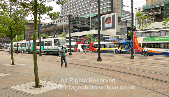 HRS 4187 Manchester, Piccadilly, buses trams etc