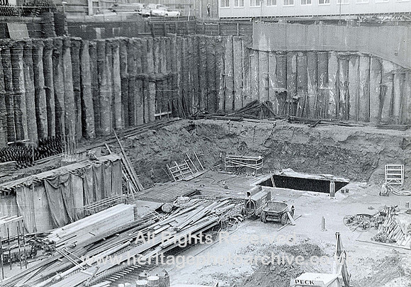 HRS 4205a Manchester, Piccadilly Hotel foundations 1964