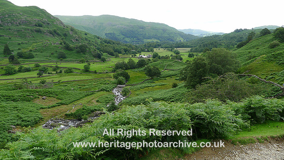HRS 7215 View down Easedale valley towards farm