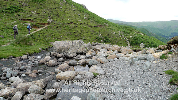 HRS 7221 Remains of glacial barrier  Easedale Tarn outlet