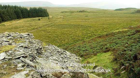 HRS 4274 Penrhiw Hone-stone Quarry tips, Moorland