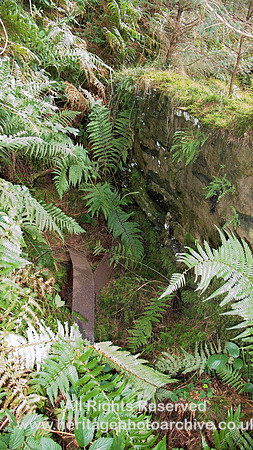 HRS 4281 Penrhiw Hone-stone Mill, Waterwheel remains 2008