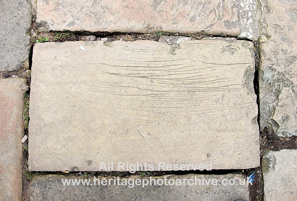 HRS 4296 Blackburn, Pendulum marks on flagstone
