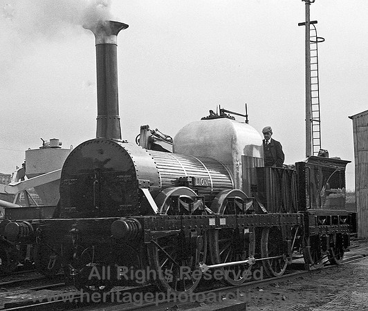 HRS 4393 Liverpool and Manchester Railway loco Lion at Bold Colliery St Helens 1980
