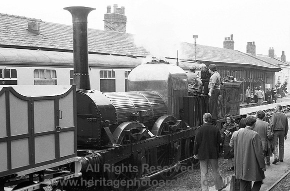 HRS 4392 Liverpool and Manchester Railway, Lion at Liverpool Road Manchester 1980s