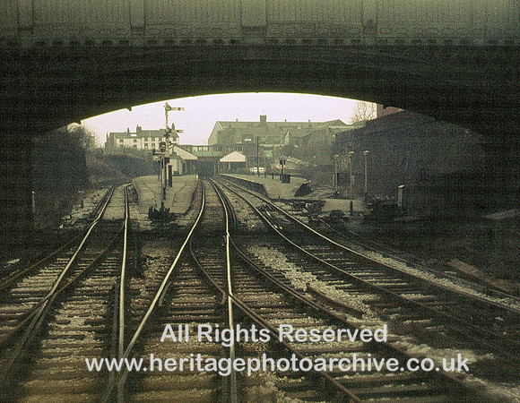 HRS 4399 Manchester to Bury, Bolton St station approach 1973