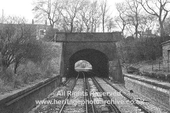 HRS 4401 Manchester to Bury, driver's view Heaton Park Station 1973