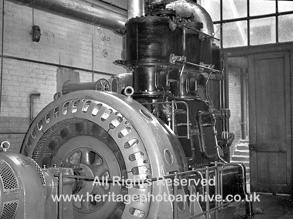 HRS 2893 Radcliffe, Bealeys bleachworks, steam engine 1970s