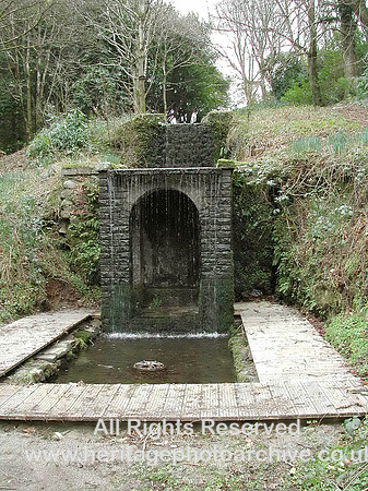 HRS 415 Glynllifon stone fountain in gardens