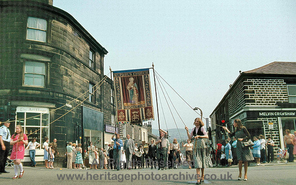 HRS 4525 Ramsbottom, Whit Walks, St Paul's Church banner