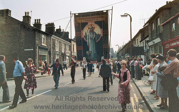HRS 4527 Ramsbottom, Whit Walks, banners