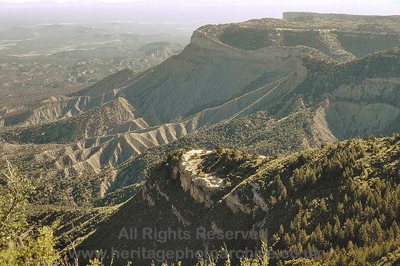 HRS 4550 USA ,View from off Mesa Verde showing escarpment erosion etc