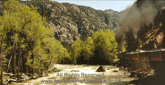HRS 4555 USA Durango to Silverton train view of loco