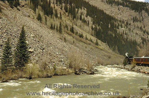 HRS 4556 USA Durango to Silverton train view of loco