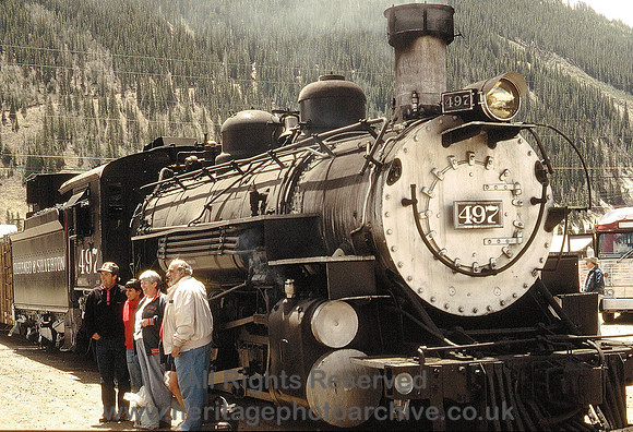 HRS 4560 USA, Steam locomotive 497 at Silverton 1991