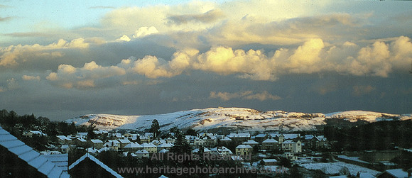 HRS 4583 Snow on Great Orme from Conwy stratocumulus 1990s