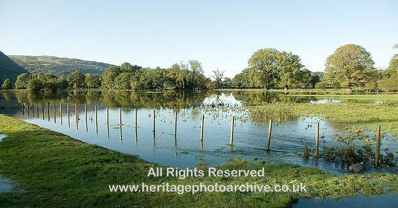 HRS 4612 Llanrwst, Gwydyr flooding of water meadows 2008