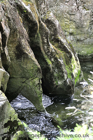HRS 4896 River Duddon bridge, eroded rocks 2010