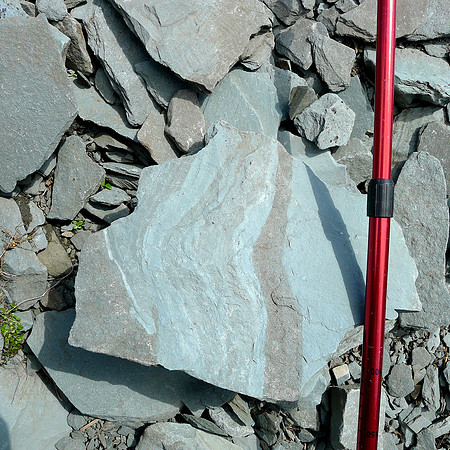 HRS 7872 Photo Location 2 fluvial patterning in tuff