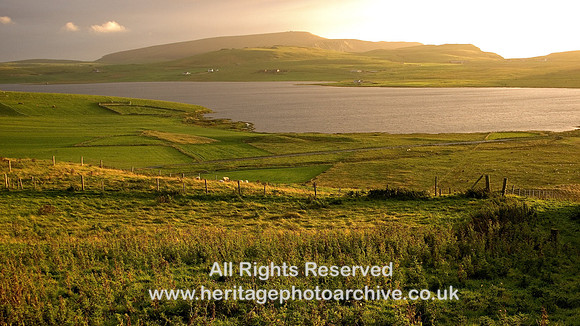 HRS 1180  Shetland, Loch Spiggie late evening storm light