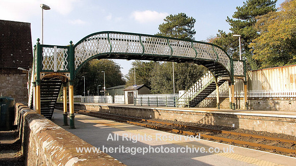 HRS 5059 Cark Station, cast iron footbridge 2010