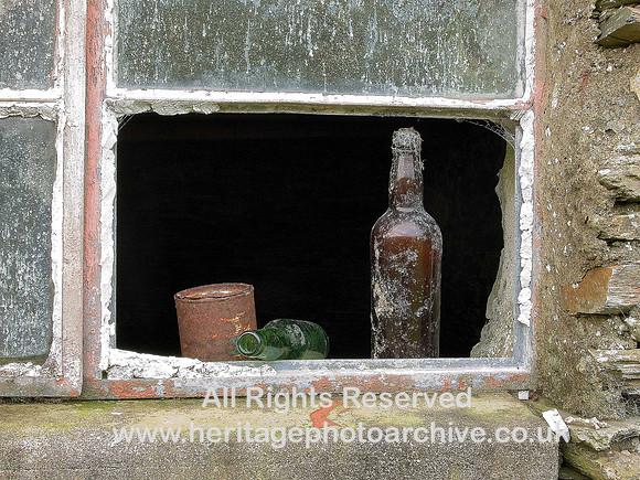 HRS 5103A Bottles in window Lletty Gwilym 2009