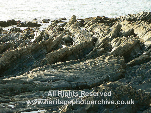 HRS 5147 Silurian, sandstone, Clarach Bay exposures close up 2008