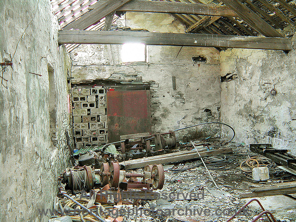 HRS 5229 Cwmorthin, Interior of old workshop 2004