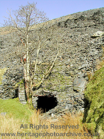 HRS 5233 Cwmorthin, Underground quarry entrance east side 2004