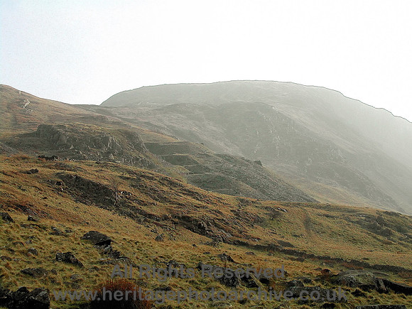 HRS 5254 Stepped workings above Cwmorthin nearer to Croeso