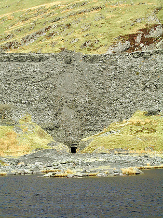 HRS 5257 Cwmorthin, View across lake to underground workings 2004