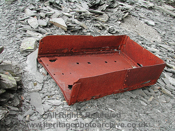 HRS 5305 Wrysgan quarry, Part of old slate wagon 2004