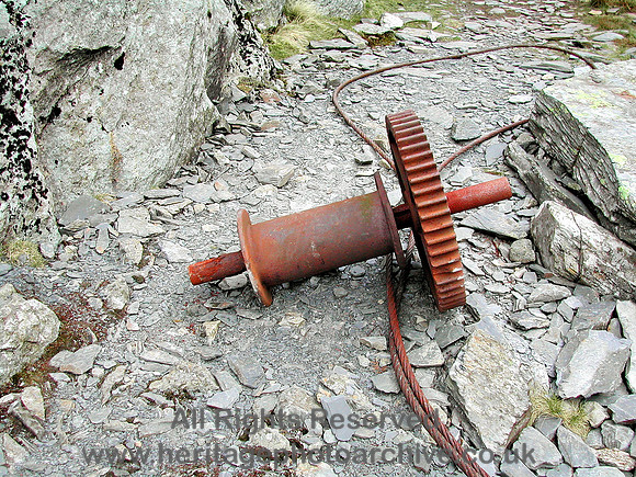 HRS 5307 Wrysgan incline top, Winding gear and pulley 2004
