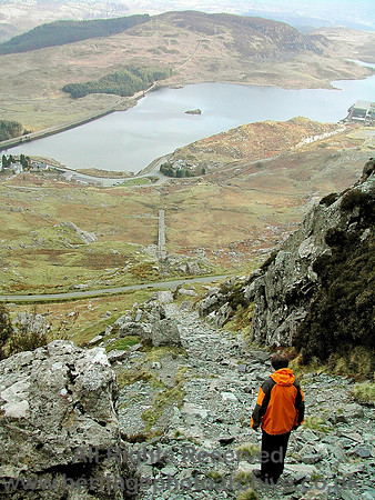 HRS 5313 Wrysgan Quarry, Looking down incline towards lake 2004