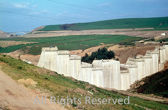 M62 Motorway Construction, Dam construction near Scammonden bridge 1970