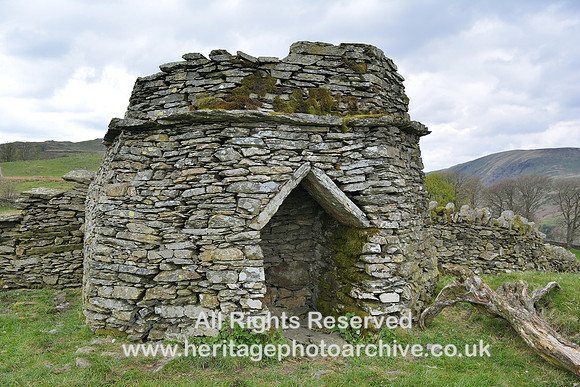 HRS 8455 Bannisdale stone tower east side entrance arbour