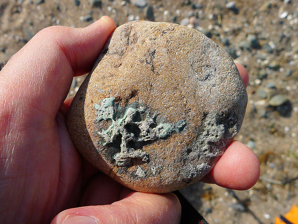 HRS 7970 Moat Scar, Malachite on sandstone