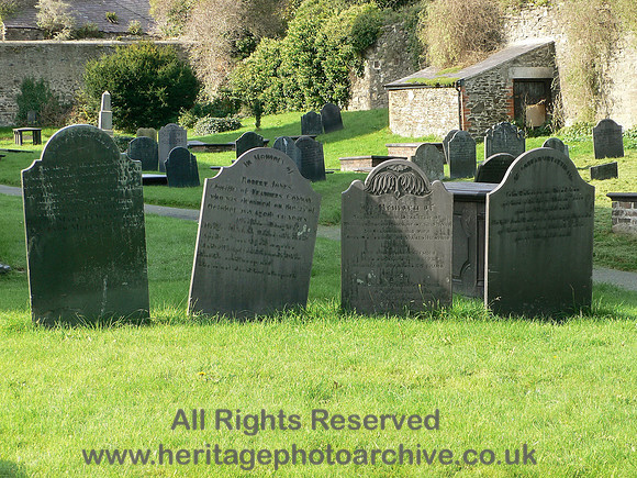 HRS 5402 Conwy, churchyard slate headstones 2007