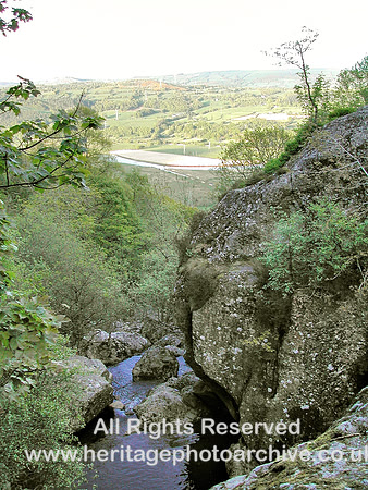 HRS 5570 Dolgarrog, View from Afon Llwyd towards Aluminium wks 2004