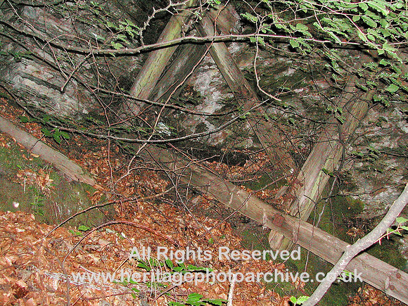 HRS 5576 Dolgarrog, Timber used in construction of pipeline 2004