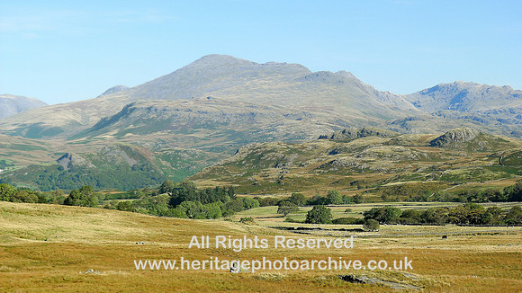 HRS 7313 View from Birker Fell across Eskdale to Cumbrian mountains