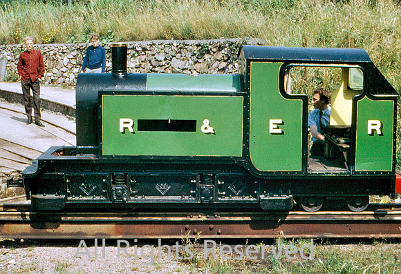 Ravenglass and Eskdale engine on turntable 1965