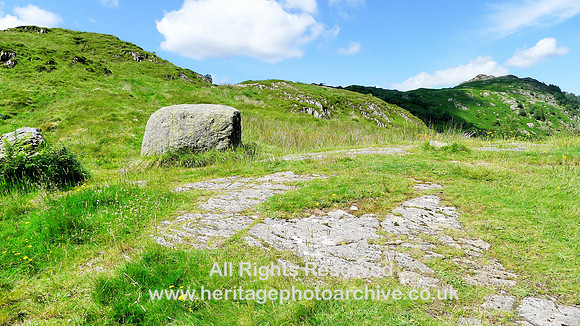 HRS 7317 Watendlath, erratics and ice-smoothed rock