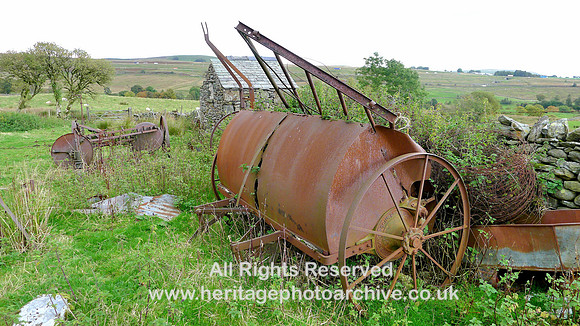 HRS 7335 Buskett Howe farm, old hay-tedder